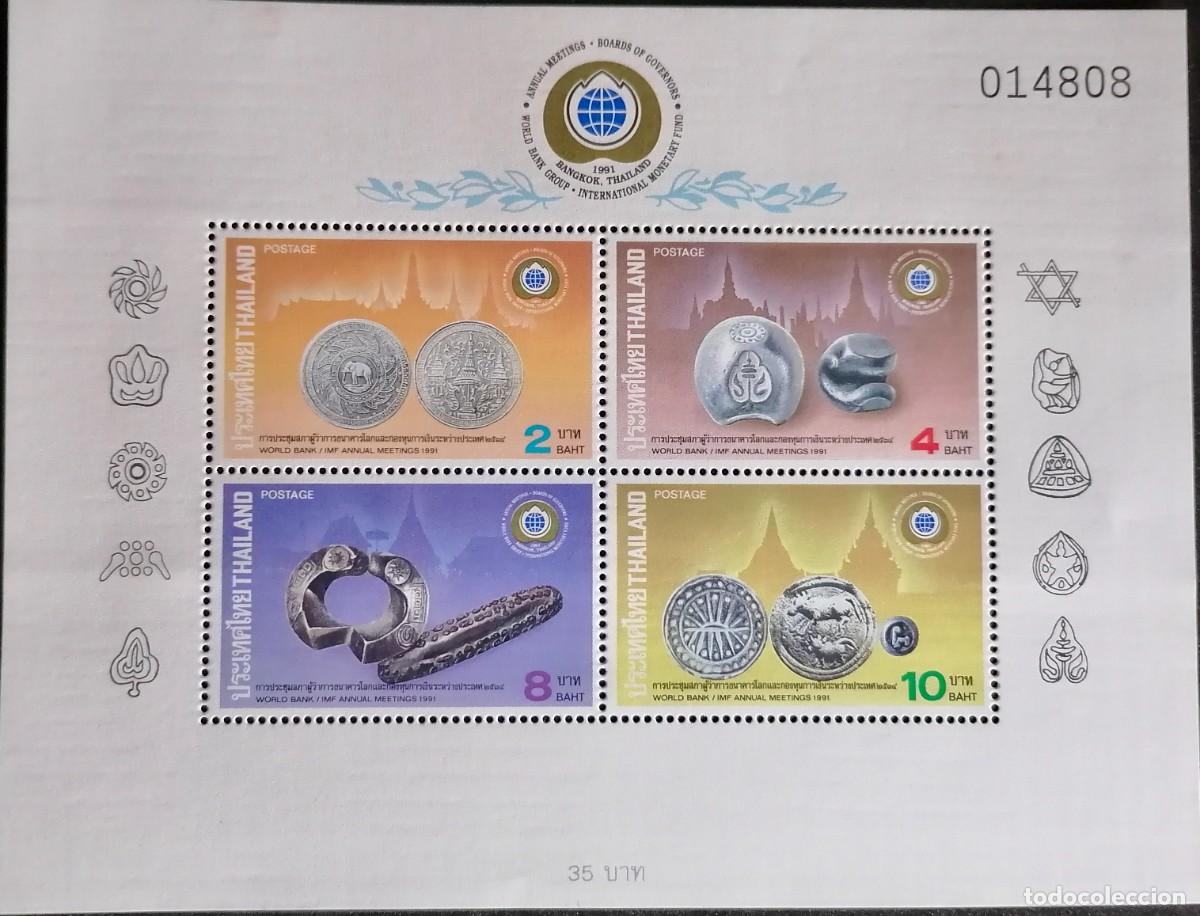 Sellos: TAILANDIA 1991 - HB MONEDAS ANTIGUAS . - Foto 1
