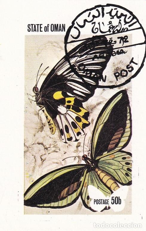 Sellos: HB sin dentar Om&aacute;n 1972 - Mariposas - Foto 1
