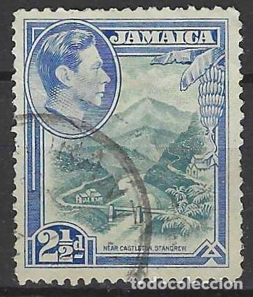 Sellos: JAMAICA 1938-52 - JORGE VI, CASTLETON - USADO - Foto 1