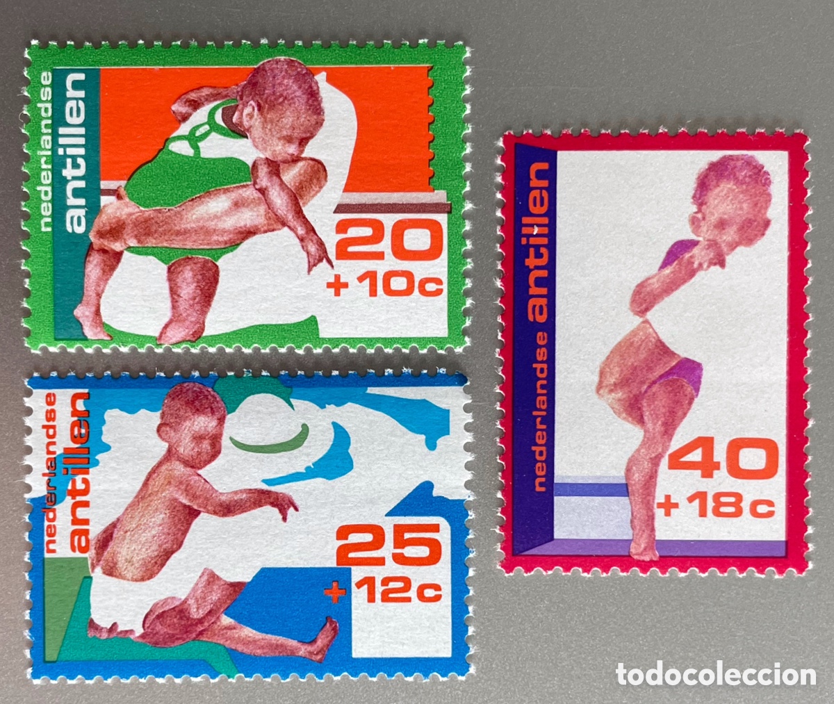 Sellos: Antillas Holandesas. Pro infancia. 1976 - Foto 1
