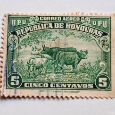 Sellos: 1943 HONDURAS 5 CENTAVOS AEREO SELLO STAMP
