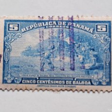Sellos: 1900/10 PANAMA 5 CENTESIMOS BALBOA SELLO STAMP