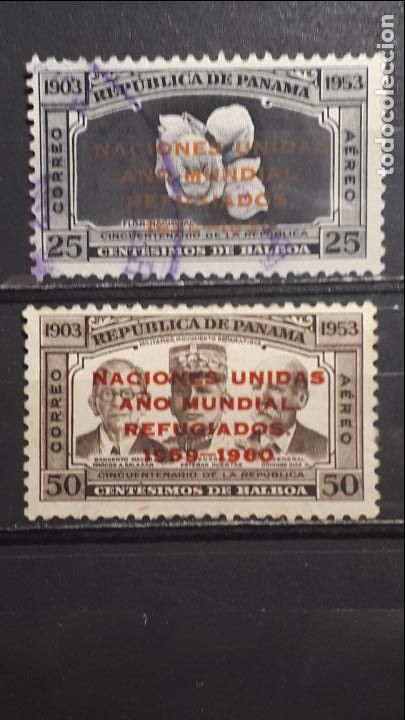 Sellos: PANAM&Aacute; .&deg;. A&ntilde;o 1960. YVERT 213/4 A&eacute;reo - Foto 1