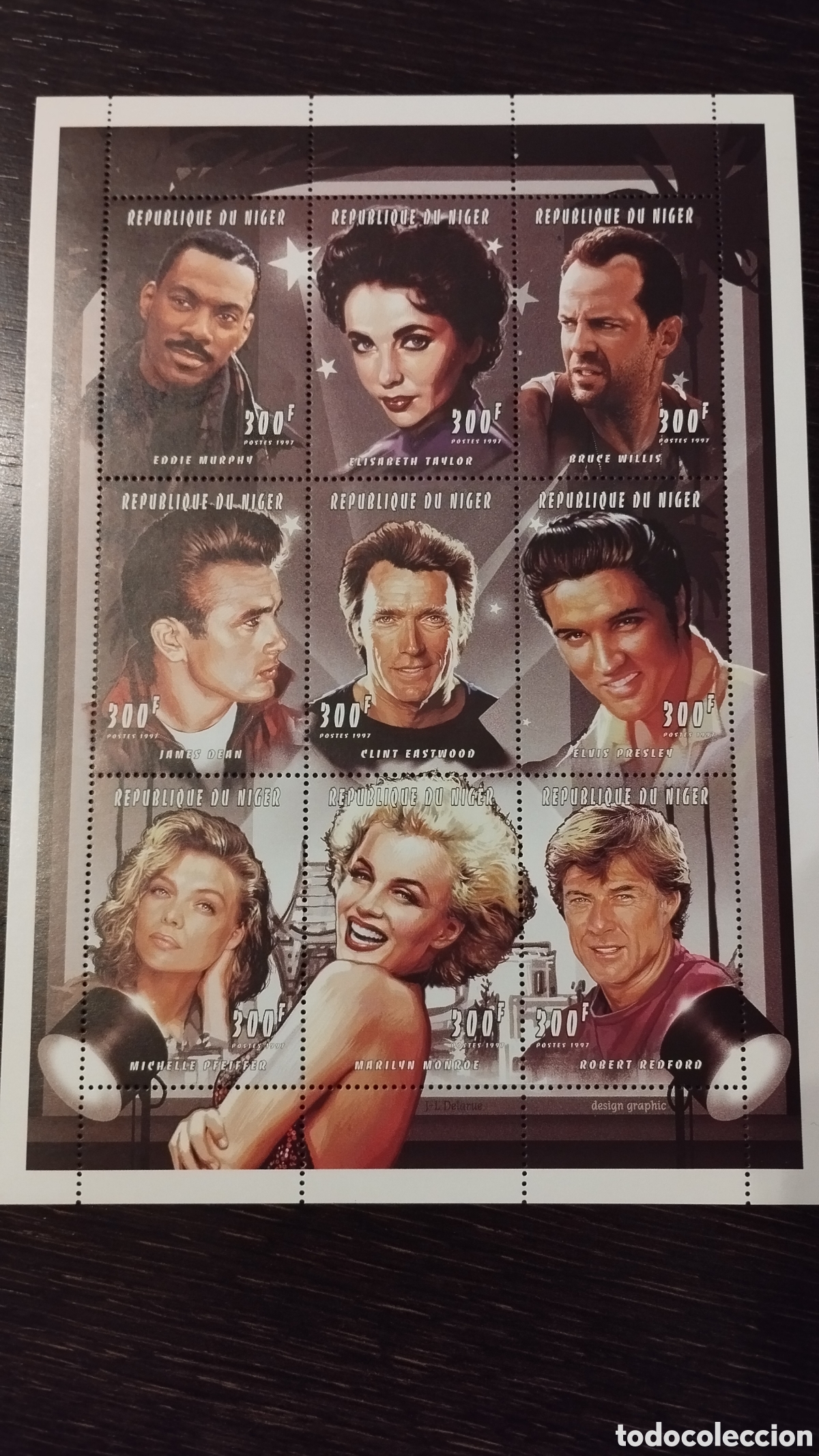 Sellos: CINE NIGER 1997 Actores Hollywood - Foto 1