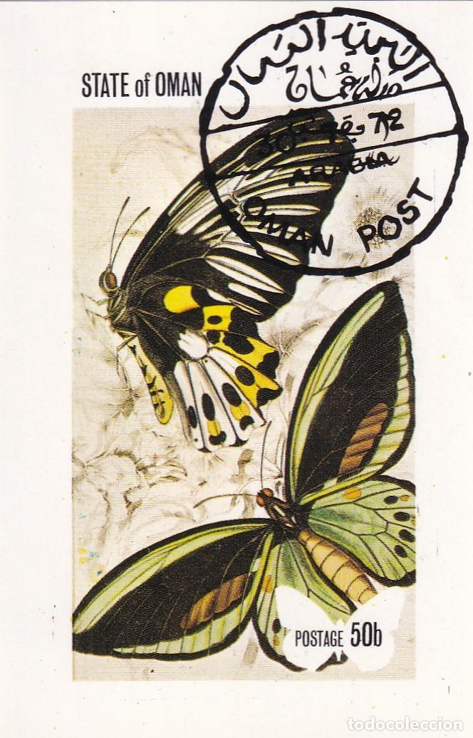 Sellos: HB sin dentar Om&aacute;n 1972 - Mariposas - Foto 1