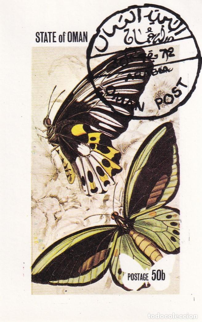 Sellos: HB sin dentar Om&aacute;n 1972 - Mariposas - Foto 1