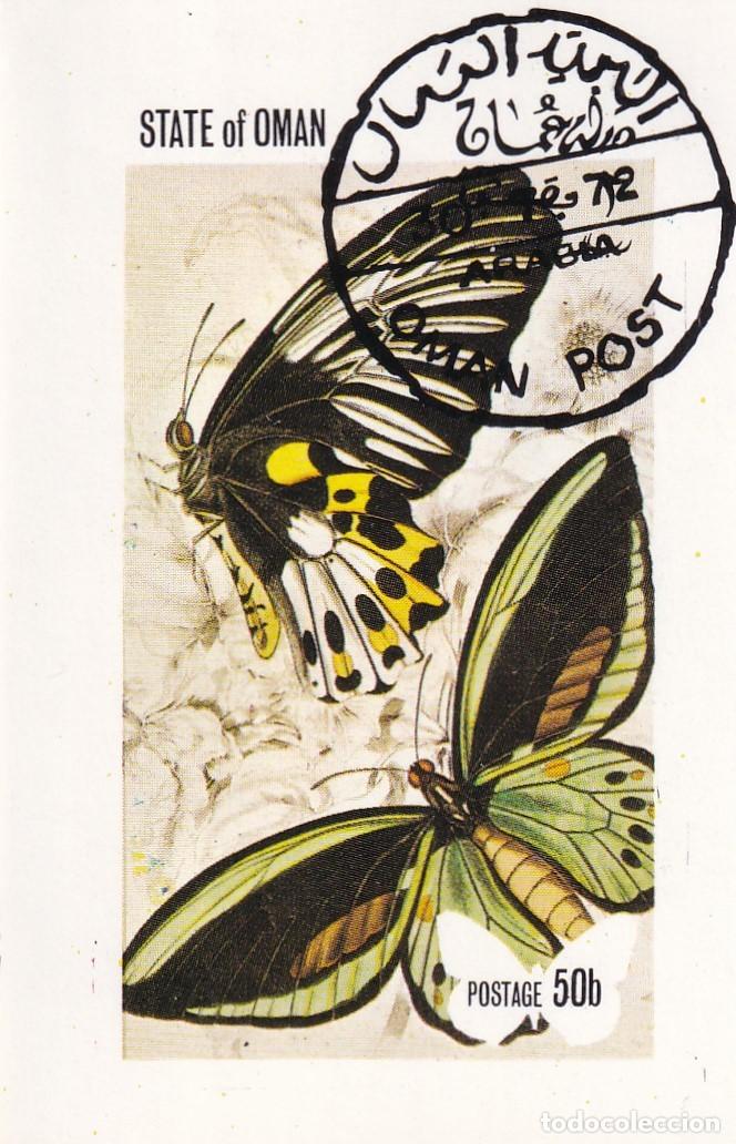 Sellos: HB sin dentar Om&aacute;n 1972 - Mariposas - Foto 1