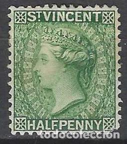 Timbres: SAN VICENTE 1884 - REINA VICTORIA, &frac12;P VERDE - MH*