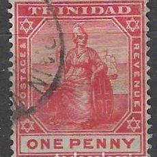 Francobolli: TRINIDAD 1904-09 - BRITANIA, 1P ROJO - USADO