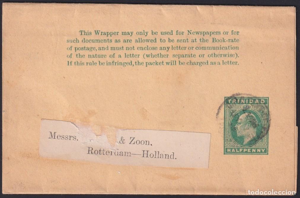 Stamps: Z177 TRINIDAD NEWSPAPER POSTAL STATIONERY COVER TO NEDERLAND.