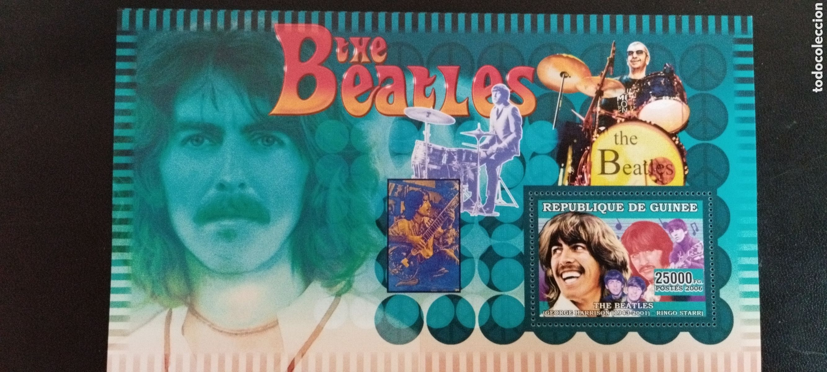 Sellos: The Beatles HB sellos George Harrison - Foto 1