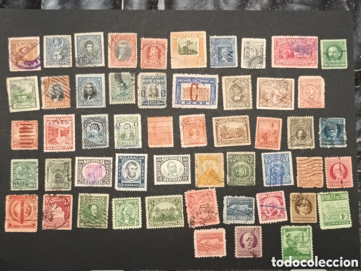 Stamps: LOTE DE SELLOS ANTIGUOS DE HISPANOAMERICA.