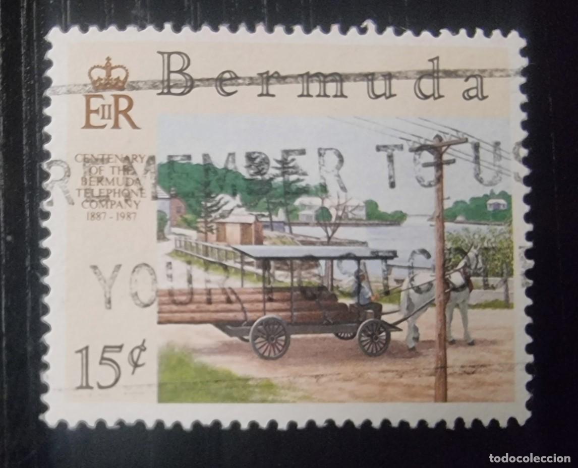 Sellos: SELLO USADO BERMUDA 1987 CENTENARIO COMPA&Ntilde;IA TELEFONICA - Foto 1