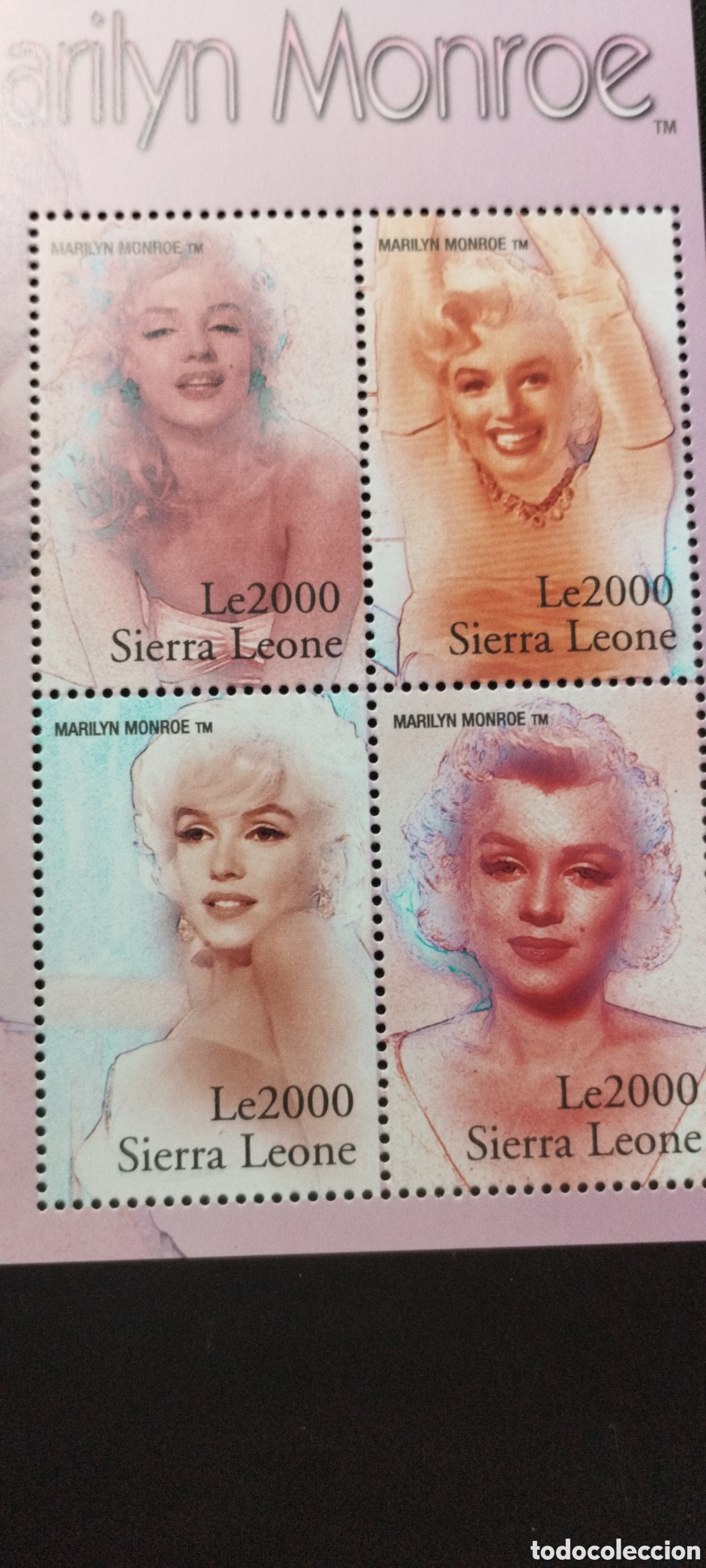 Sellos: Sellos Marilyn Monroe HSierra Leone 2003 - Foto 1