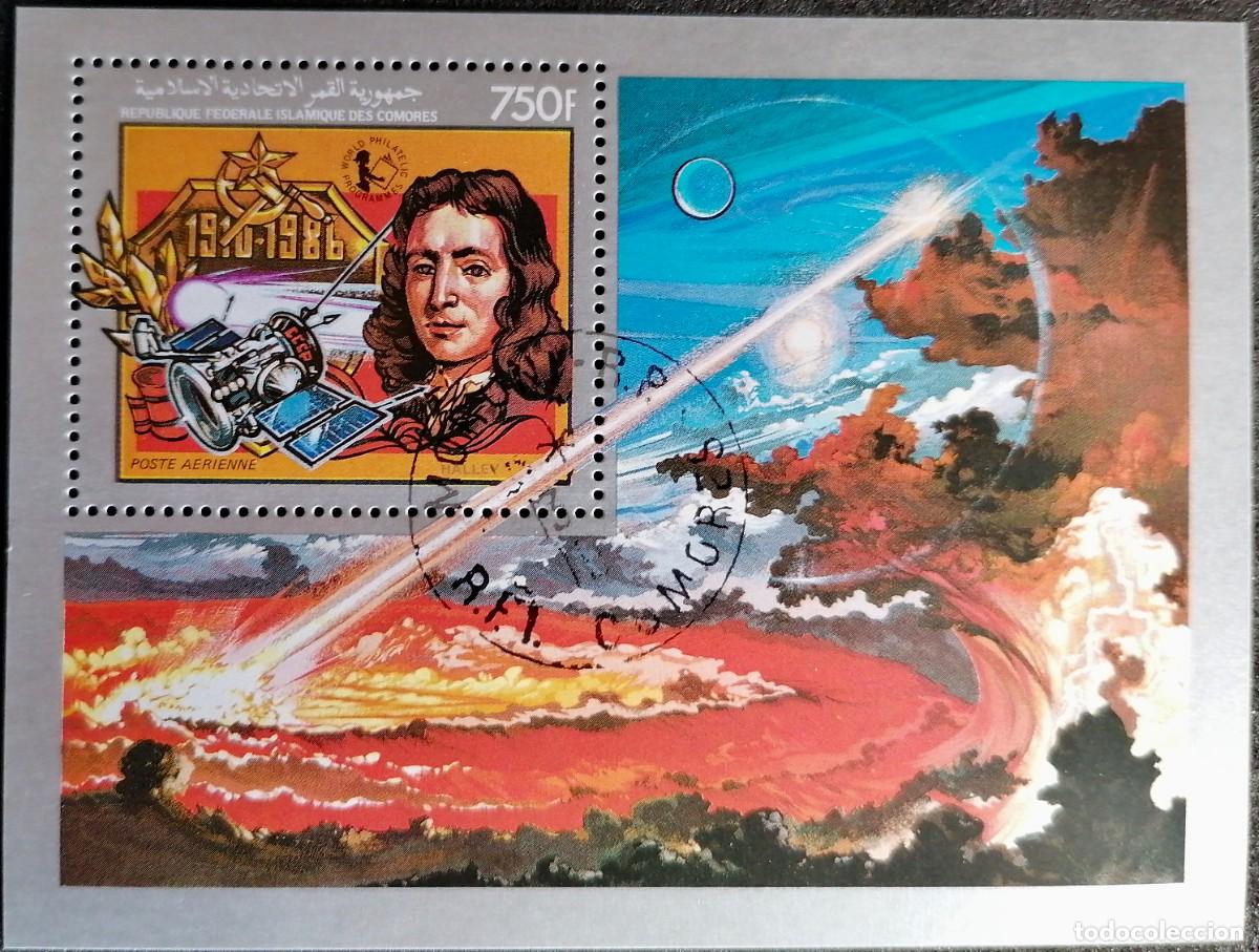 Sellos: COMORAS 1988 - DOS HB COMETA HALLEY = - Foto 2