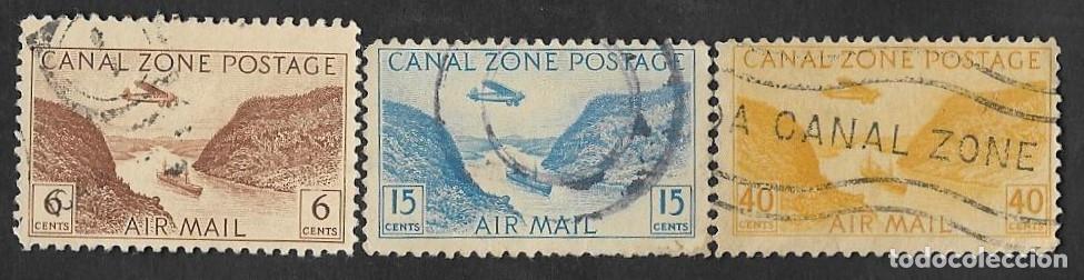 Selos: SE)1942 CANAL ZONE, GAILLARD'S DITCH, 3 USED STAMPS
