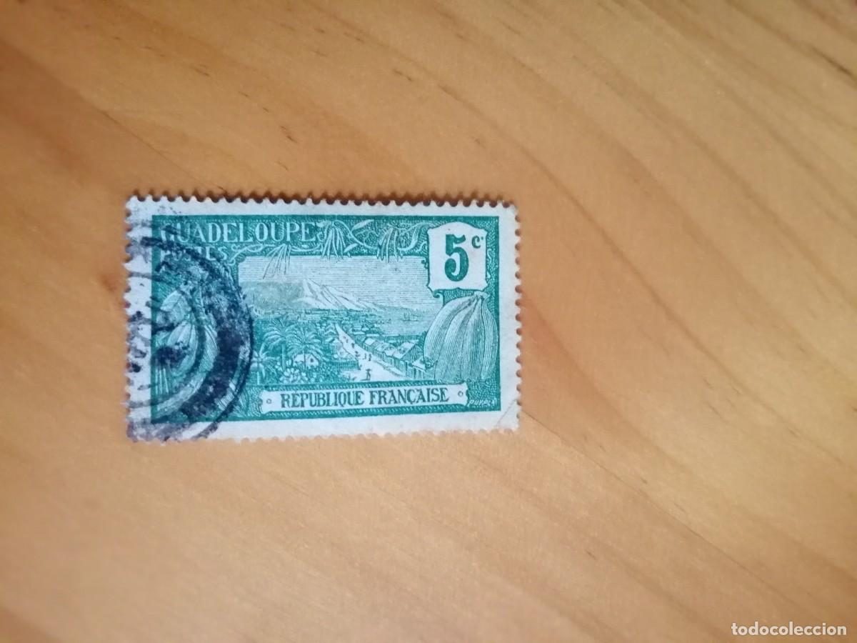 Selos: GUADALUPE - GUADELOUPE - REP&Uacute;BLICA FRANCESA - VALOR FACIAL 5 C
