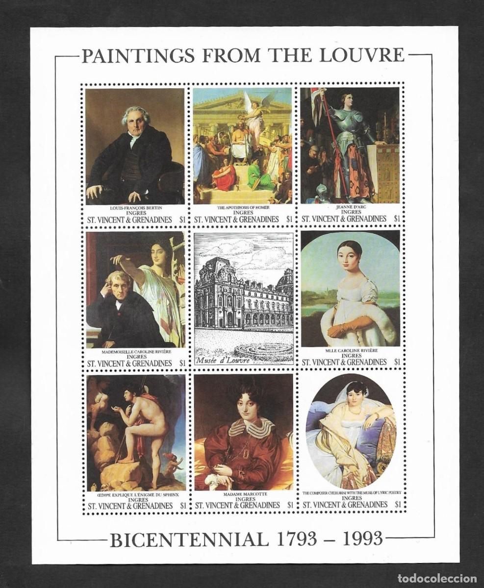 Selos: SE)1993 SAINT VINCENT AND THE GRENADINES FROM THE SERIES ART - PAINTINGS, THE 200TH ANNIVERSARY OF