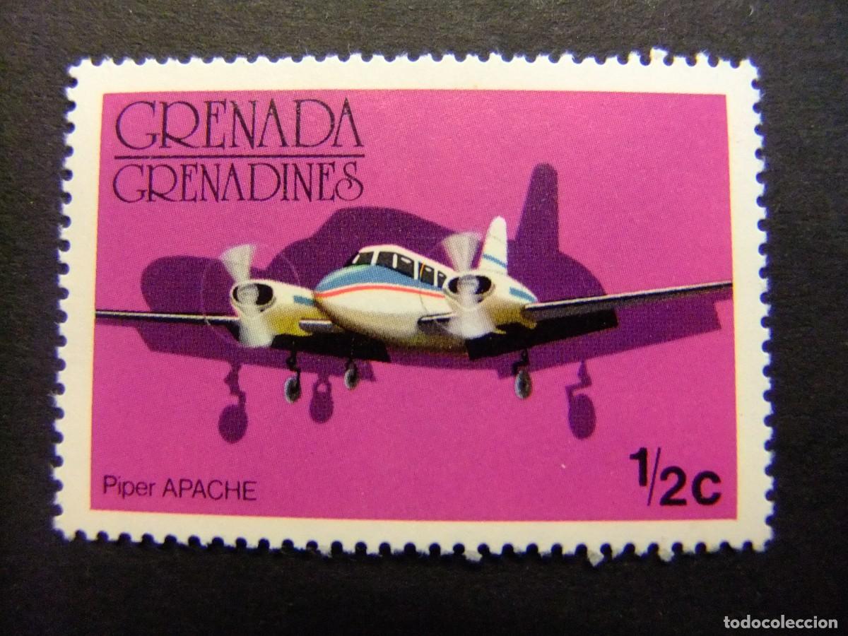Sellos: 41 GRENADA GRENADINES 1976 / AVI&Oacute;N PIPER &rdquo; APACHE &rdquo; / YVERT 164 MNH - Foto 1