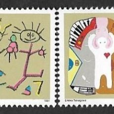 Sellos: SE)1991 UNITED NATIONS CHILDREN'S RIGHTS UN, 2 STAMPS MNH