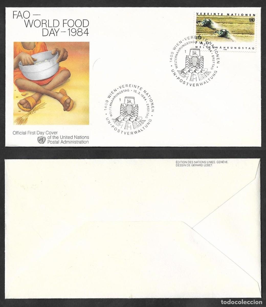 Selos: SE)1984 UNITED NATIONS ON FIRST DAY, WORLD FOOD DAY, CAMPO, XF