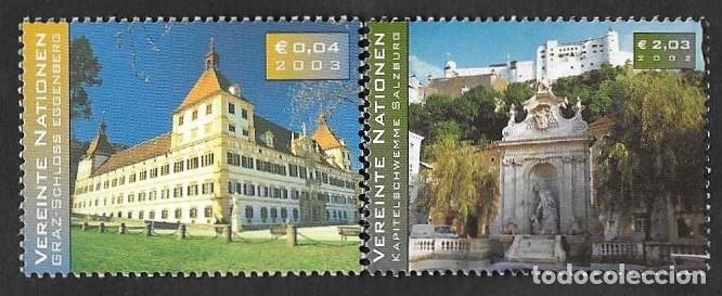 Selos: SE)2002-03 UNITED NATIONS CASTLE SERIES, EGGENBERG & SALZBURG, 2 STAMPS MNH
