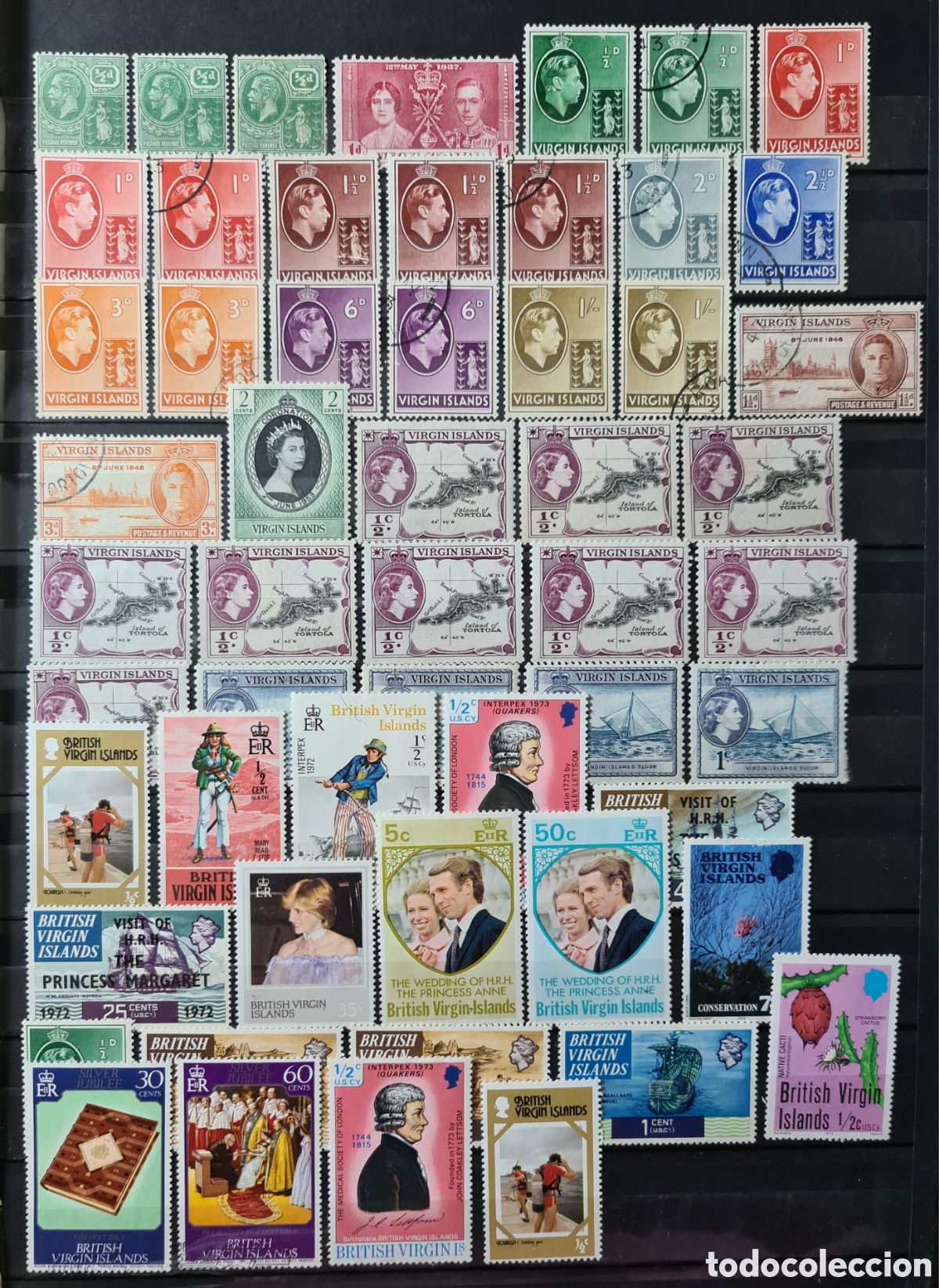 Briefmarken: Colecci&oacute;n de sellos de Las Islas V&iacute;rgenes Brit&aacute;nicas