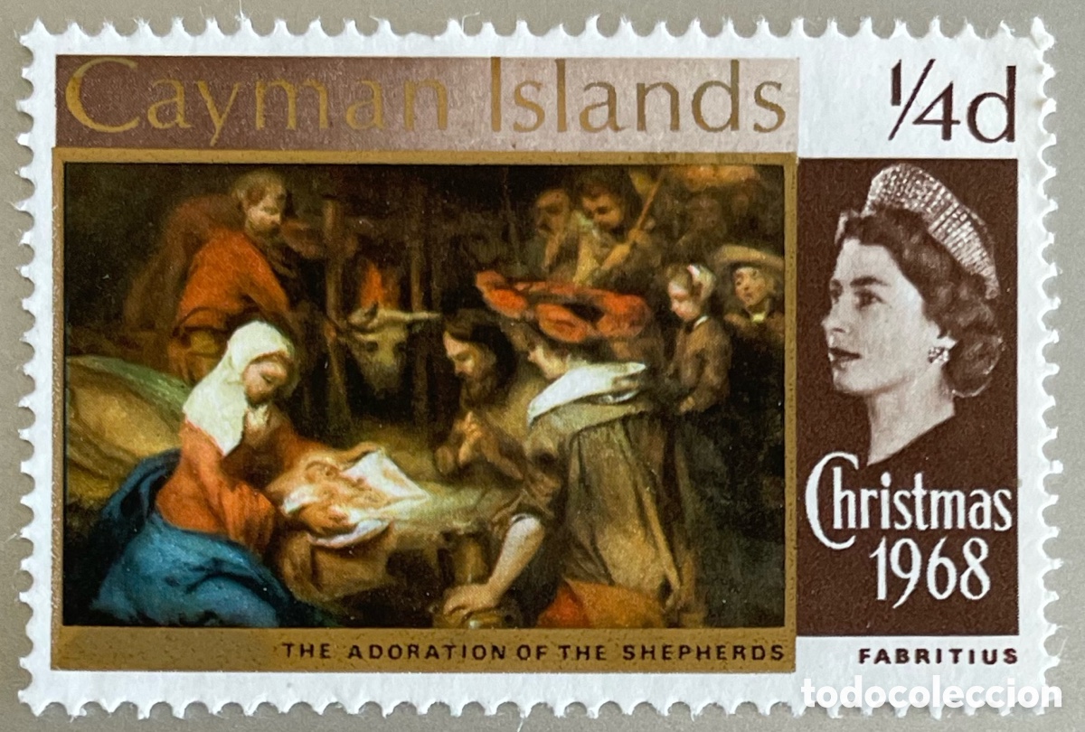 Sellos: Islas Caim&aacute;n. Navidad. 1968 - Foto 1