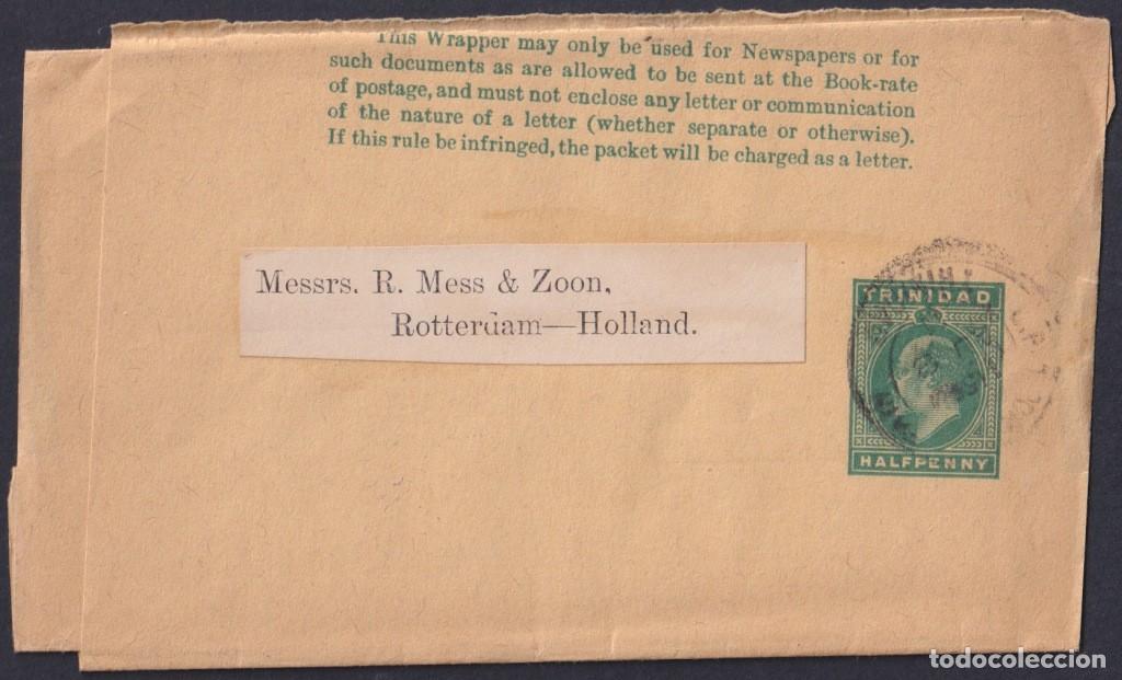 Selos: F-EX48623 TRINIDAD NEWSPAPER POSTAL STATIONERY COVER TO NEDERLAND.