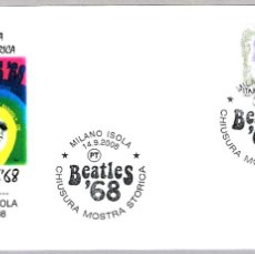Sellos: MATASELLOS MUSICA - MOSTRA BEATLES'68. MILANO, ITALIA, 2008