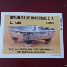 Sellos: REPUBLICA DE HONDURAS 1988 500 ANIVERSARIO DEL DEL DESCUBRIMIENTO DE AMERICA