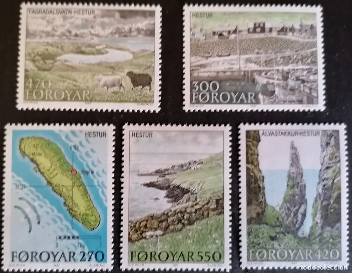 Sellos: FEROE 1987 - ISLA HESTUR . - Foto 1
