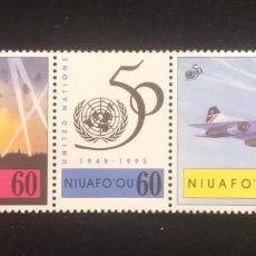 Sellos: O) 1995 UNITED NATIONS - NIUAFO OU, PLANE, MNH