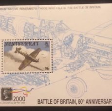 Sellos: O) 2000 MONTSERRAT, BATTLE OF BRITAIN, PLANE IN AIR, THE STAMP SHOW, MNH