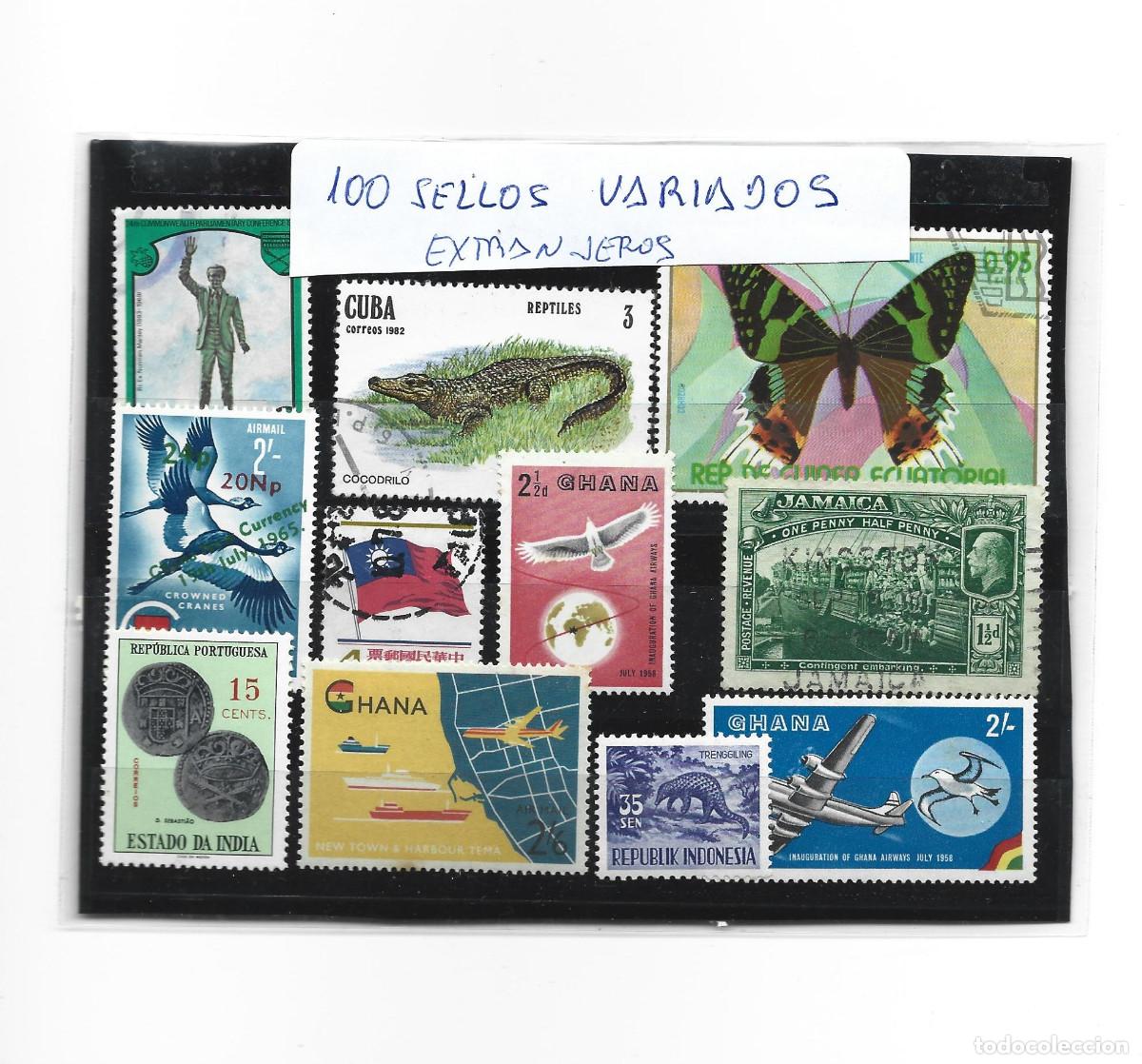 Timbres: LOTE DE 100 SELLOS ESTRANJEROS-VARIADOS