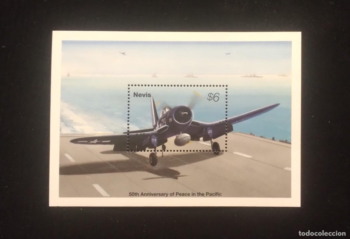 Sellos: O) NEVIS, PLANE, PEACE IN THE PACIFIC, MNH - Foto 1