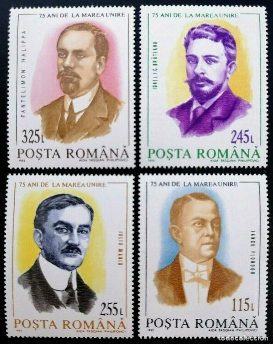 Sellos: RUMANIA 1993 - LA MAREA / PERSONAJES = - Foto 1