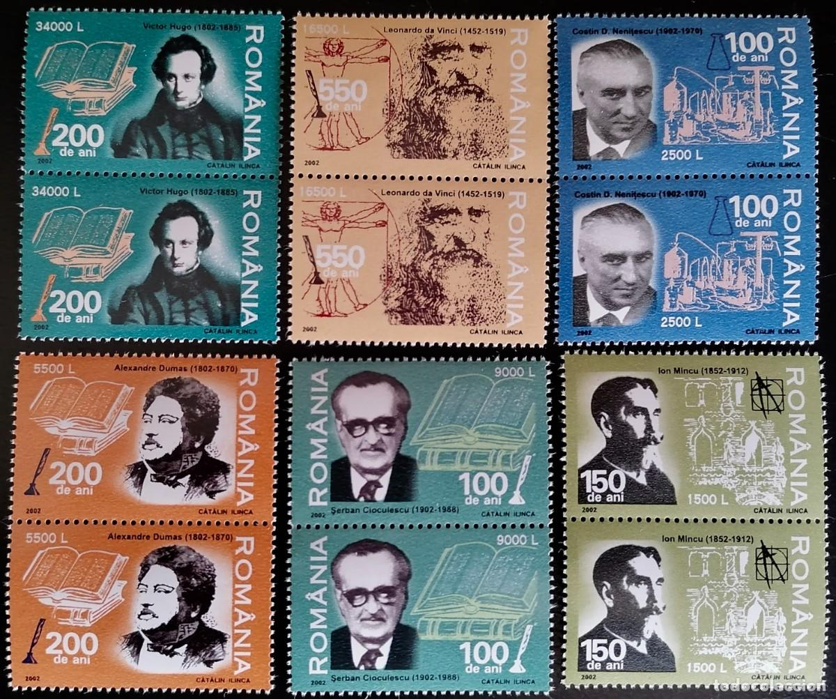 Sellos: RUMANIA 2002 - PERSONAJES = - Foto 1
