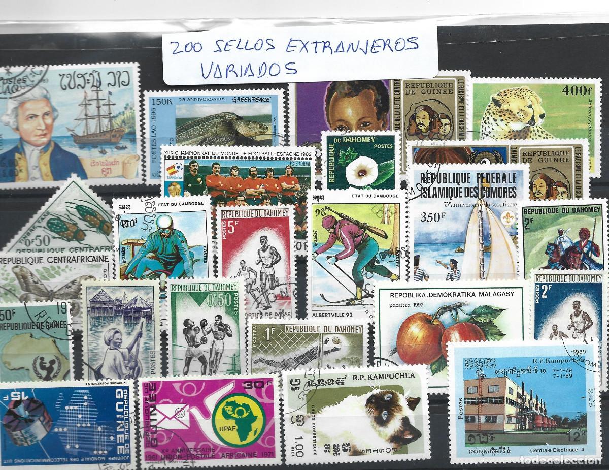 Sellos: EXTRANJEROS- LOTE DE 200 SELLOS VARIADOS - Foto 1