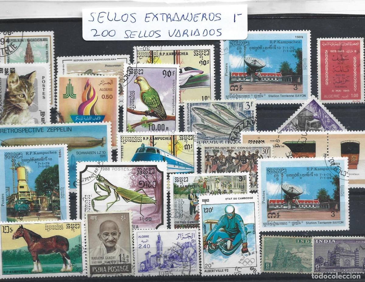 Sellos: EXTRANJEROS- LOTE DE 200 SELLOS VARIADOS - Foto 1