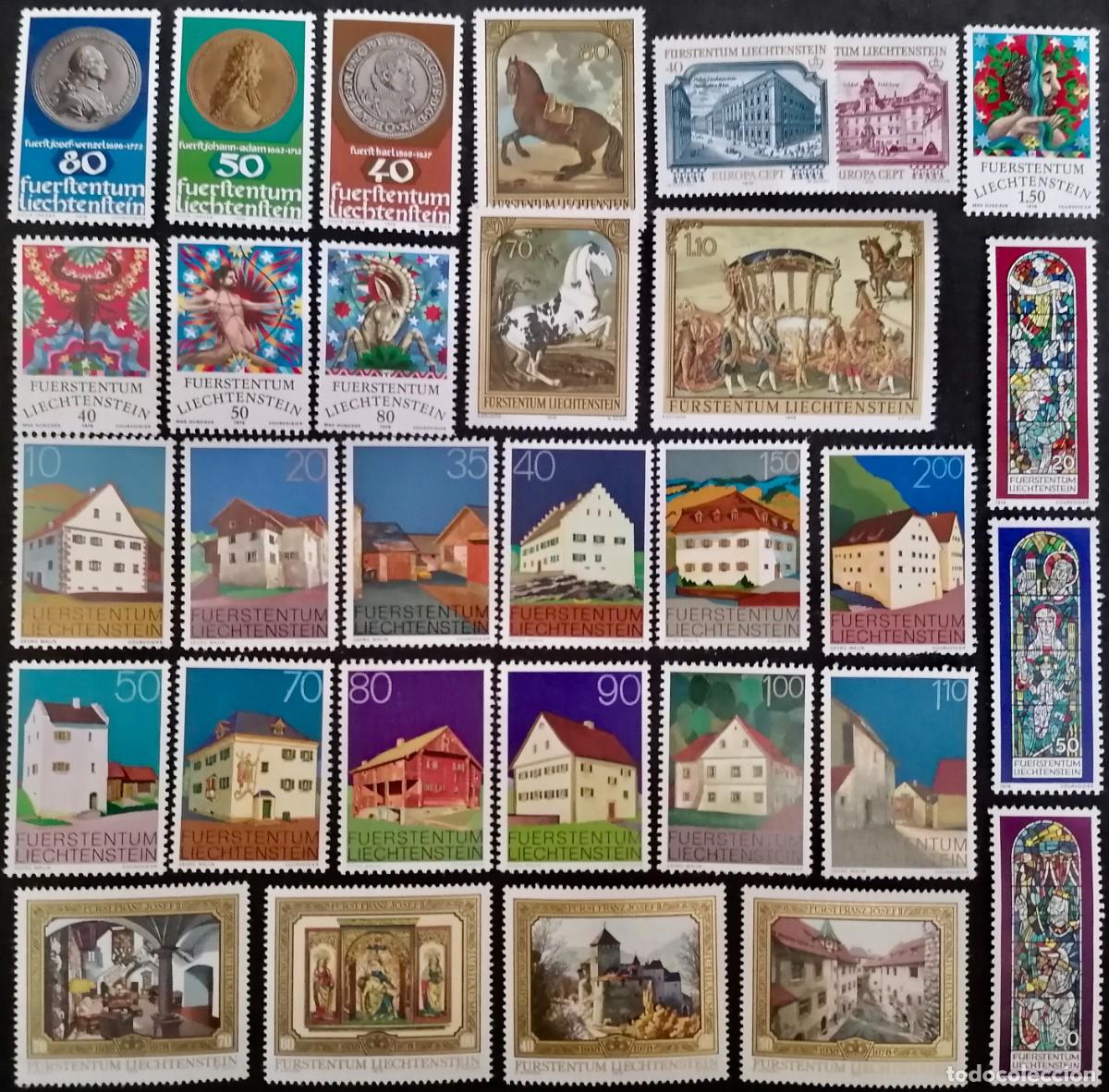 Sellos: LIECHTENSTEIN 1978 - A&Ntilde;O COMPLETO .- - Foto 1