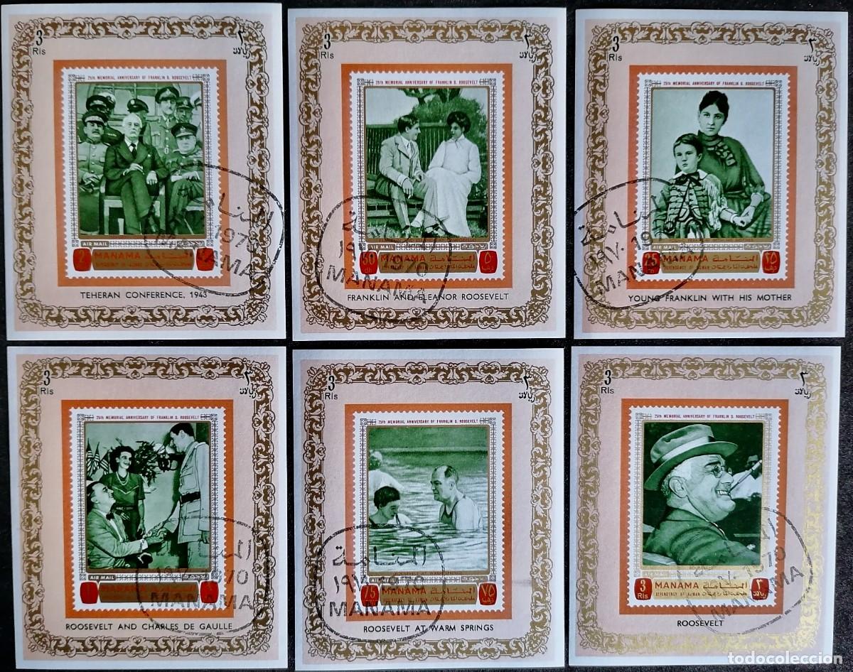Sellos: MANAMA 1970 - F. D . ROOSEVELT . - Foto 1