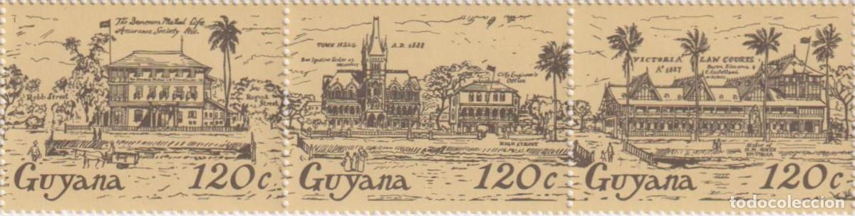 Sellos: Guayana 1985 edificios de georgetown Arquitectura MNH - Foto 1