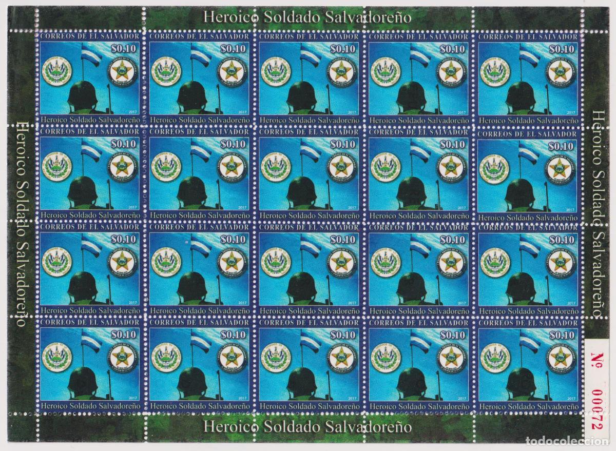 Sellos: El Salvador 2017 Militar MNH - Foto 1