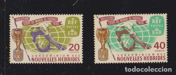 Stamps: NOUVELLES HEBRIDES, World Cup Football - 2 VALORES SERIE COMPLETA - YVERT 235/36