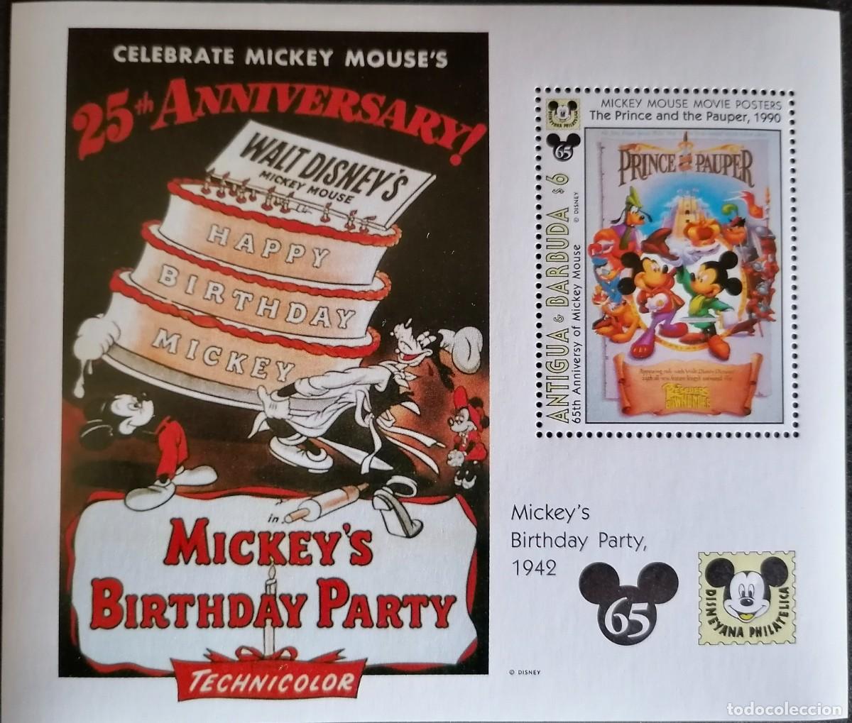 Sellos: ANTIGUA Y BARBUDA 1993 - HB MICKEY / DISNEY . - Foto 1