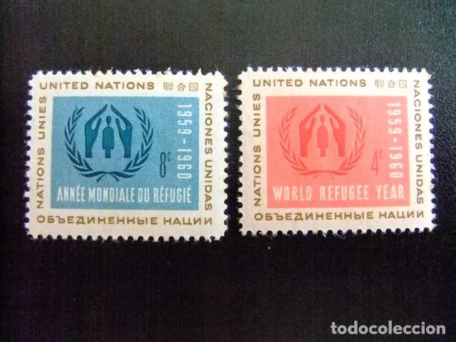 Selos: L 59 ONU 1960 / A&Ntilde;O DEL REFUGIADO - WORLD REFUGEE YEAR / YVERT 72 - 73 MNH
