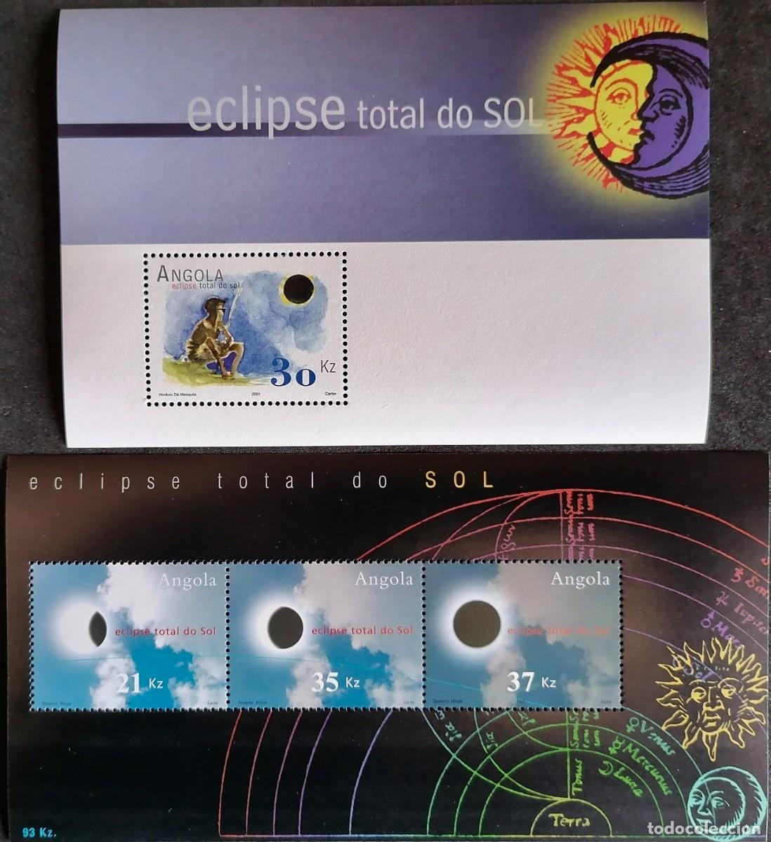 Sellos: ANGOLA 2001 / 02 - 2 HB ECLIPSE TOTAL = - Foto 1