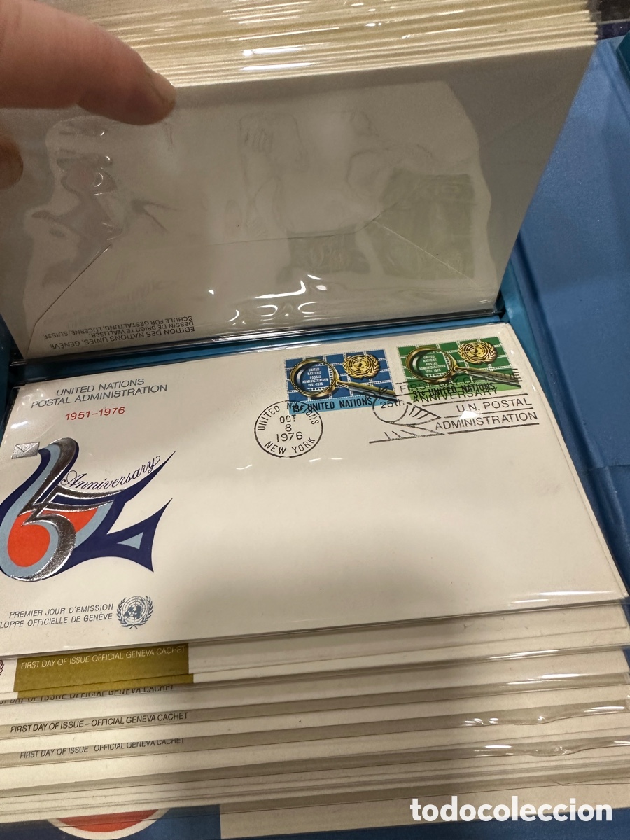 Sellos: Lote de aproximadamente 400 sobres de primer d&iacute;a de las ONU - Foto 11