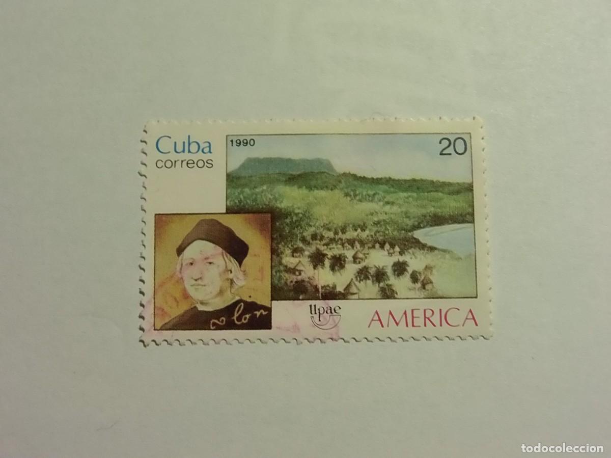Sellos: CUBA 1990 - CRISTOBAL COL&Oacute;N - UPAE, AMERICA. - Foto 1